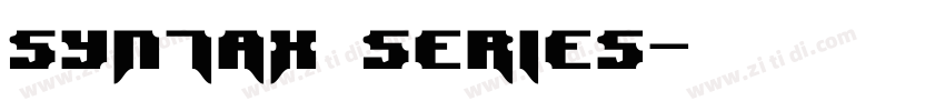 Syntax Series字体转换